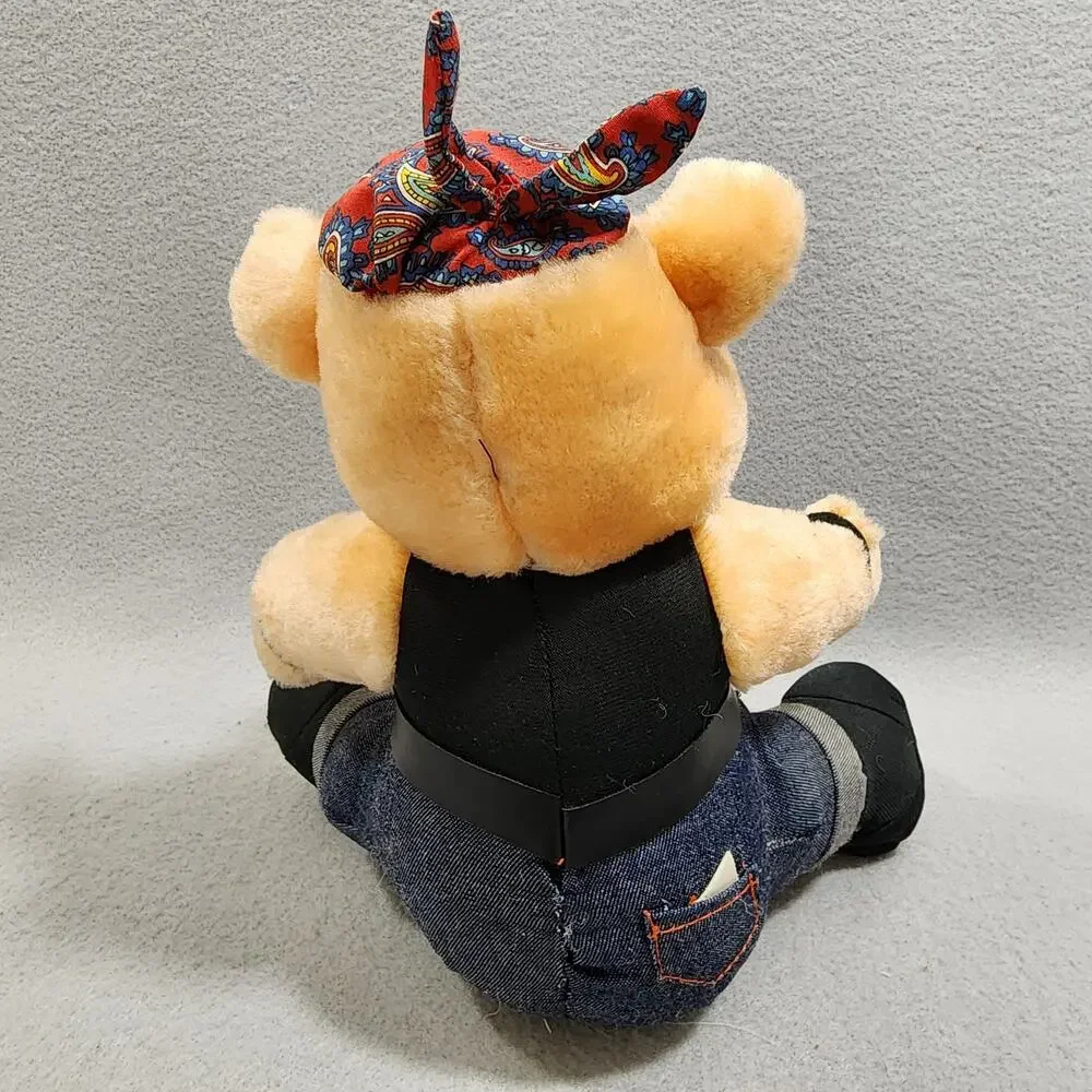 Vintage 1998 Harley-Davidson Motorcycles Road Hog Skull Cap Bandana Plush 10
